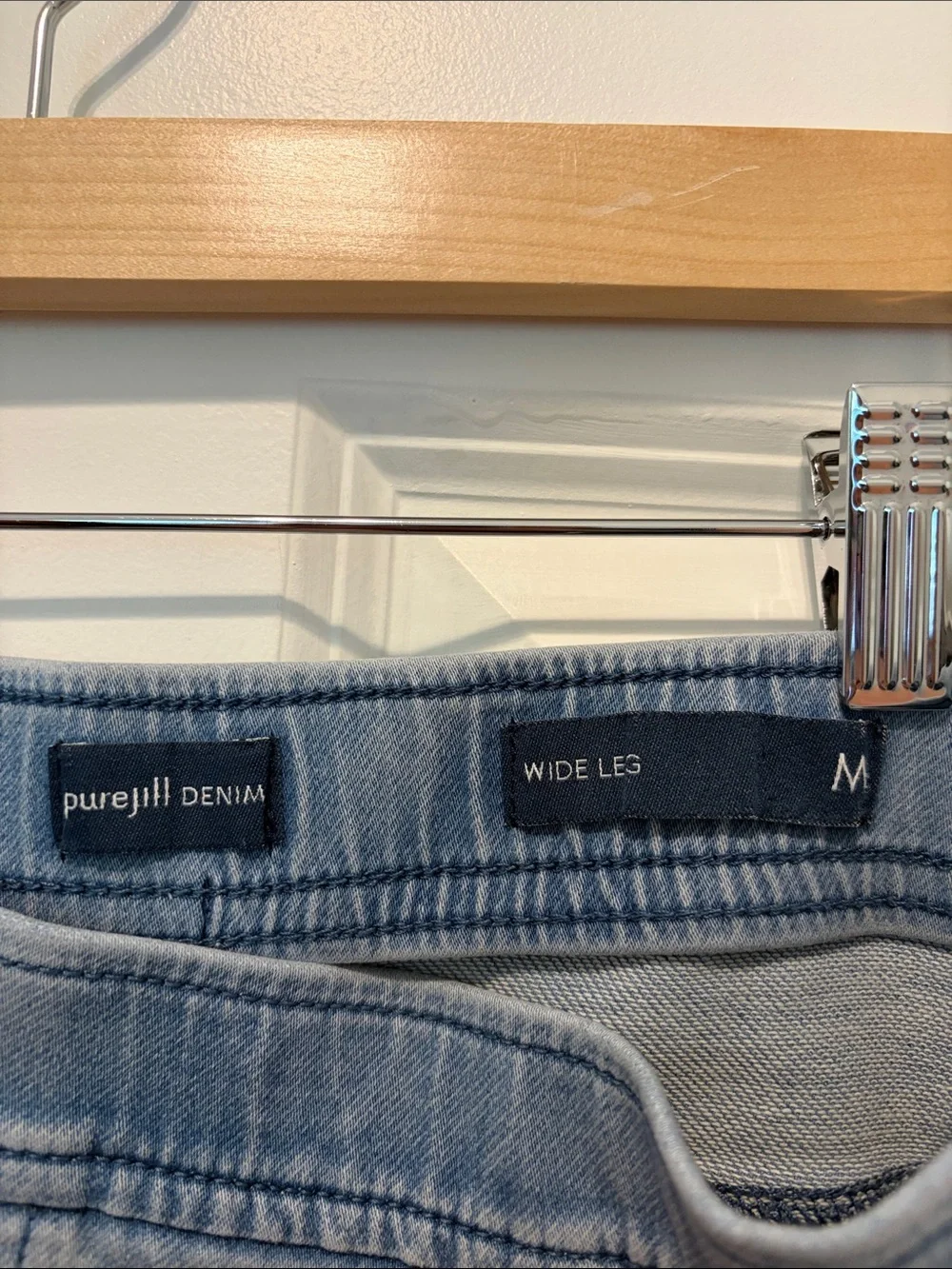 Light Blue Wide-Leg Denim Pants